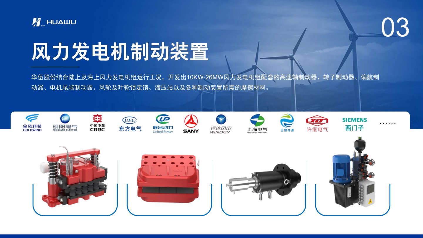 Wind Power Braking Equipment for Industrial Braking Systems sourcing from HUA-WU Braking Systems