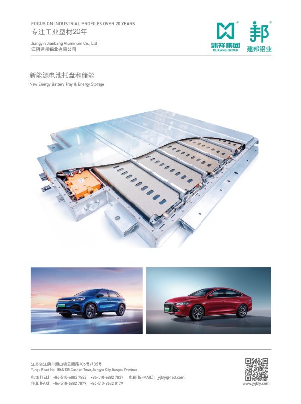 Battery Storage Aluminum Profiles for New Energy Materials sourcing from Jianbang Aluminum